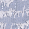 English Powder Blue Eyelash Fringe Tweed - Detail | Mood Fabrics