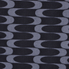 Black and Gray Wavy Lines Cotton Twill | Mood Fabrics