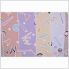 Saved By The Bell Antique Pink/Pastel Purple/Stone Kids Cotton Sateen - Full | Mood Fabrics