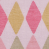 Pink and Green Diamond-Print Cotton Batiste - Detail | Mood Fabrics