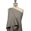 Italian Gray/White Chalk Striped Cotton Suiting - Spiral | Mood Fabrics