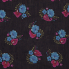 Dark Navy Floral Print - Detail | Mood Fabrics