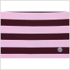 Pink and Burgndy Striped Cotton Jersey - Full | Mood Fabrics