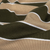 Incense and Moss Awning Striped Stretch Jersey Knit - Detail | Mood Fabrics