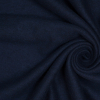 Navy Cotton Polyester Knitted Fleece | Mood Fabrics