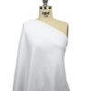 White Brushed Fleece-Like Cotton and Polyester Rib Knit - Spiral | Mood Fabrics