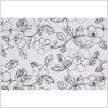White/Black Floral Embroidered Cotton Woven - Full | Mood Fabrics