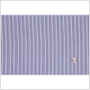 White and Antique Blue Striped Cotton Shirting - Full | Mood Fabrics