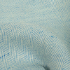 Italian Baby Blue and Star White Herringbone Linen Suiting - Detail | Mood Fabrics