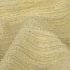 Pale Lemon, Ivory and Beige Striated Crinkled Linen and Polyester Double Cloth - Detail | Mood Fabrics