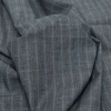 Katayone Adeli Folkstone Gray and Phantom Linen and Cotton Woven - Detail | Mood Fabrics