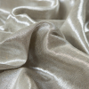 Metallic Silver/Soft Gold Solid Lame & Metallic - Detail | Mood Fabrics