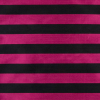 Black/Magenta Awning Striped Polyester Taffeta | Mood Fabrics