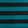 Black/Emerald Awning Striped Polyester Taffeta - Detail | Mood Fabrics
