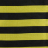 Black/Chartreuse Awning Striped Polyester Taffeta - Detail | Mood Fabrics
