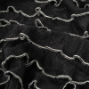 Black/Ivory Ruffled Jersey - Detail | Mood Fabrics