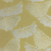 Italian Mustard-Yellow Poly and Lurex Floral Brocade - Detail | Mood Fabrics