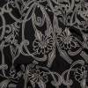 Black and Bone Reversible Floral Polyester Jacquard - Detail | Mood Fabrics