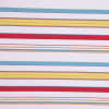 Italian Multicolor Barcode Striped Stretch Twill with Metallic Accents | Mood Fabrics
