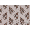 Brown and Metallic Copper Floral Poly Lace - Full | Mood Fabrics