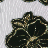 Black and Metallic Gold Floral Lace - Detail | Mood Fabrics