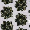 Black and Metallic Gold Floral Lace | Mood Fabrics