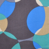 Browns and Blues Geometric Silk Charmeuse - Detail | Mood Fabrics