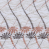 Ivory/Taupe/Chocolate/Gold Striped Print - Detail | Mood Fabrics