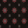 Famous Designer Black and Red Laminated Woven - Detail | Mood Fabrics
