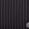 Italian Ralph Lauren Black and White Chalk-Striped Wool Twill | Mood Fabrics