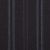 Italian Black, Mosaic Blue and Lavender Striped Stretch Rayon and Polyester Dobby Suiting - Detail | Mood Fabrics