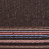 Italian Brown Wool With Colorful Striped Border | Mood Fabrics