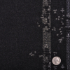 Black and Metallic Silver Floral Border Wool Coating | Mood Fabrics