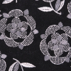 Italian Black/Pale Gray Floral Wool Flannel - Detail | Mood Fabrics