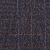 Navy/Black/Beige/Purple/Copper Plaid Suiting - Detail | Mood Fabrics