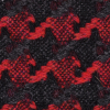 Brick/Black/Charcoal Striped Coating - Detail | Mood Fabrics