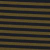 Navy/Pea Wool Jersey Stripes - Detail | Mood Fabrics