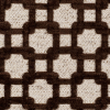 Chocolate/Metallic Cream Net Chenille with Metallic Base - Detail | Mood Fabrics