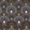 Platinum/Chocolate Floral Woven - Detail | Mood Fabrics