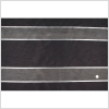 Black/Silver Stripes Shantung   /Dupioni - Full | Mood Fabrics