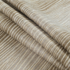 Tan Polyester Woven with Organic Cream Stripes - Folded | Mood Fabrics