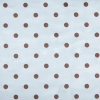 Blue/Chocolate Polka Dots Faux Suede | Mood Fabrics