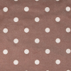 Brown/White Polka Dots Faux Suede - Detail | Mood Fabrics