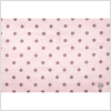 Pink/Chocolate Polka Dots Faux Suede - Full | Mood Fabrics