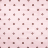Pink/Chocolate Polka Dots Faux Suede | Mood Fabrics