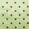 Lime/Chocolate Polka Dots Faux Suede - Detail | Mood Fabrics