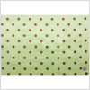 Lime/Chocolate Polka Dots Faux Suede - Full | Mood Fabrics