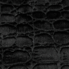 Black Embossed Alligator Velvet - Detail | Mood Fabrics