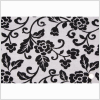 White/Black Floral Chenille - Full | Mood Fabrics
