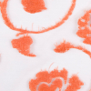 White/Pumpkin Floral Brocade - Detail | Mood Fabrics
